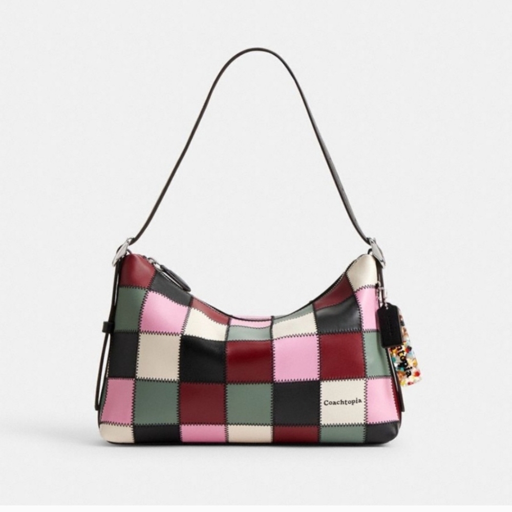NWT Coachtopia Alter Ego Checkerboard Leather Shoulder Bag Multi2